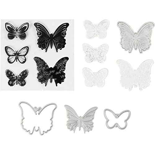 Stempel, Präge- und Stanzformen, Größe 3,5-5,5 cm, Schmetterlinge, 1Pck. von Creative Company