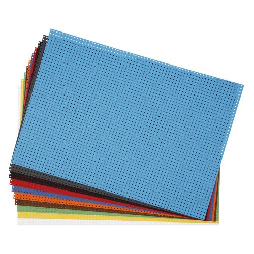 Stickkarton, Blatt 23x33 cm, sortierte Farben, 10 sort. Blatt von Creativ