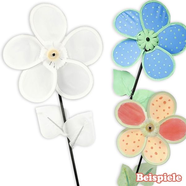 Windrad zum Bemalen - Blume, 1&nbsp;Kinder-Windmühle aus Nylon, 20cm von Creativ Company