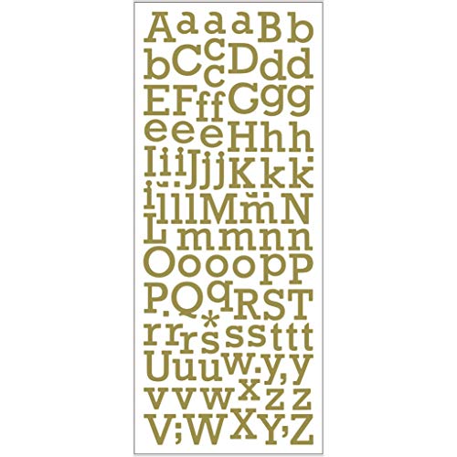 Aufkleber Buchstaben, Bogen 10x24cm, Gold, Buchstaben, 1 Bogen von Creativ