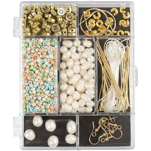 Craft Mix Schmuck, gedeckte Farben, Süßwasserperlen, 1 Packung von Creativ