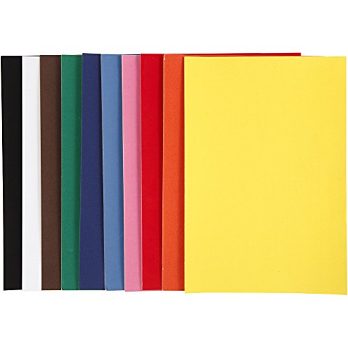 Creativ 100263 Velours-Papier, A4, 21 x 30 cm, 140 g, 10 Blatt, Blau von Creativ