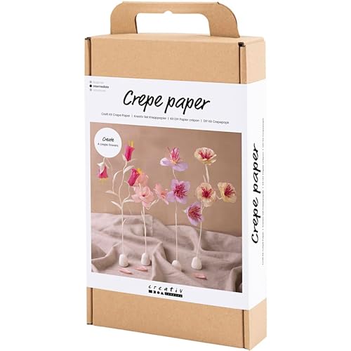 Creativ Bastelset Krepppapier, Pastellfarben, Blume, 1 Packung von Creativ