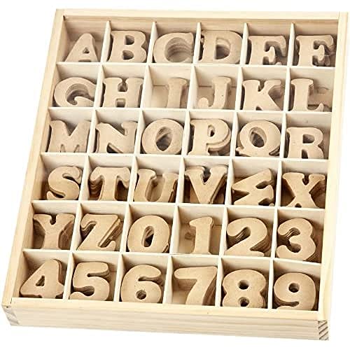 Creativ Buchstaben und Zahlen, MDF, 4 cm, sortiert, 288 von Creativ