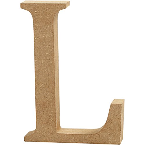Creativ Deko-Buchstabe "L" aus MDF, 13 x 2 cm, Braun Creativ Deko-Buchstabe "L" aus MDF, 13 x 2 cm, Braun von Creativ