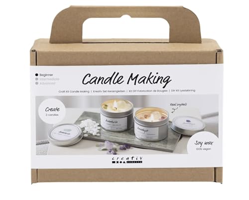 Creativ Mini Bastelset Kerzenherstellung, creme, cremefarben, Sojakerzen, 1 Packung, Mulricolour von Creativ