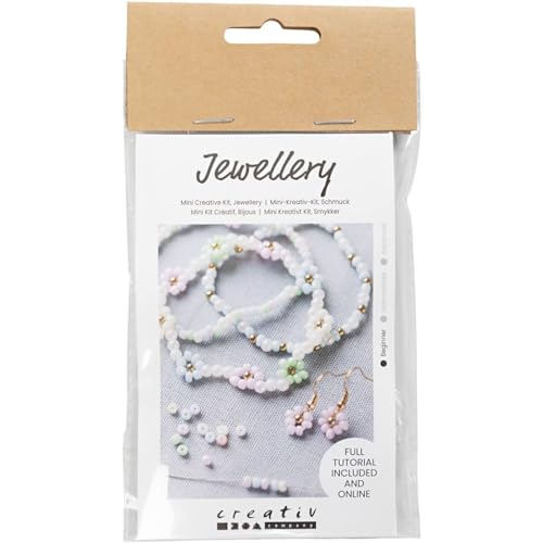 Creativ Mini Bastelset Schmuck, Elastisches Armband, Ohrring, 1 Packung von Creativ