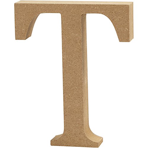 Creativ "T" MDF Buchstabe, braun, 13 x 2 cm von Creativ