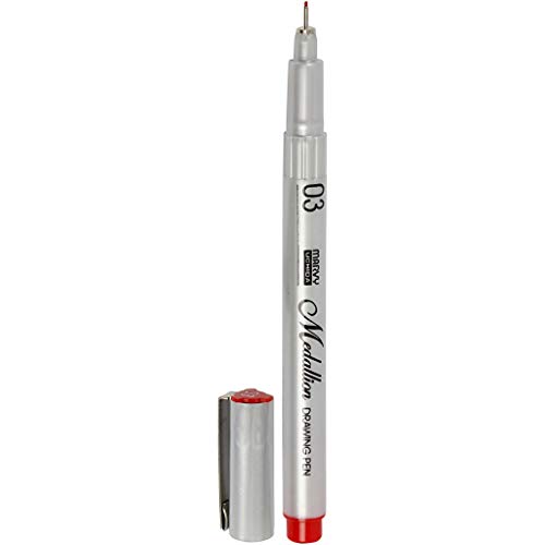 Medallion Stift, 0,3 mm Strichbreite, rot, 1 Stück von Creativ