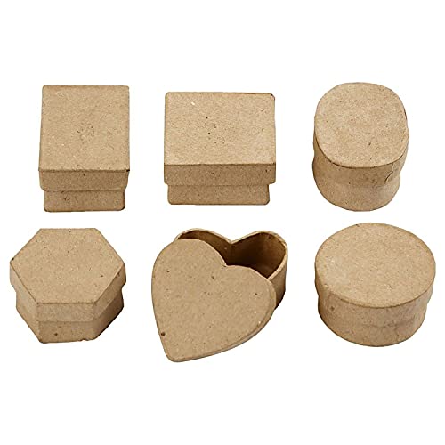 Mini-Boxen, Durchmesser: 4-6 cm, A. 3 cm, 6 Stück von Creativ