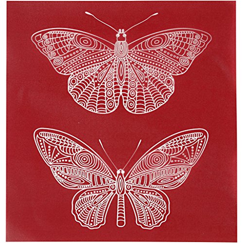 Schablone/Schablone, selbstklebend, Blatt 20 x 22 cm, Schmetterling, 1 Blatt von Creativ