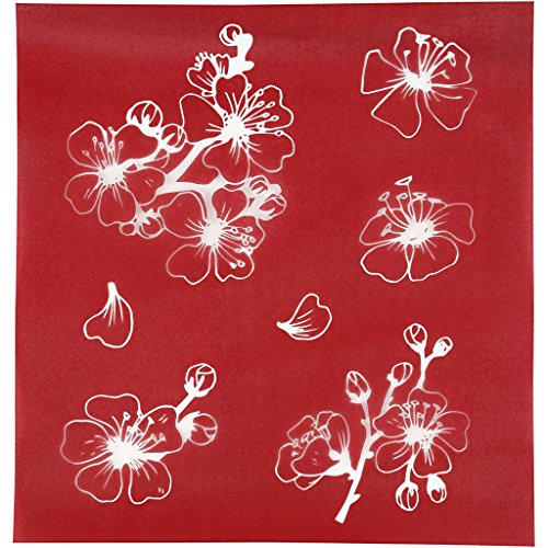 Schablone selbstklebend Blatt 20x22cm Blumen 1 Blatt von Creativ