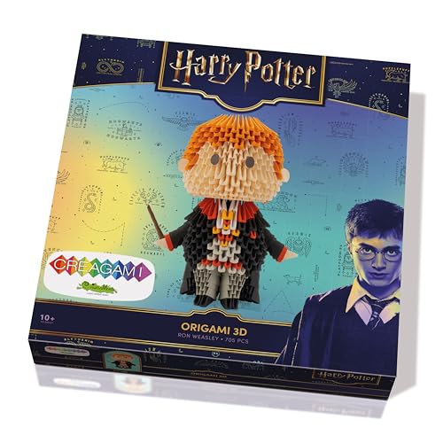 Creagami Harry Potter 3178793 Origami 3D, Papierskulptur Ron Weasley, Bastelset für Erwachsene und Kinder ab 7 Jahren, 705 Teile von CreativaMente