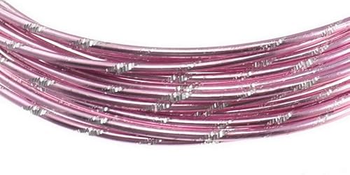 Aluminium Draht, diamond cut, 2mm, 5,00 m, light rose von Creative-Beads