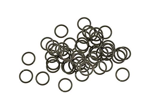 Bindering, Spaltring, Öse, Biegering ca. 12mm antikschwarz, 50Stück von Creative-Beads