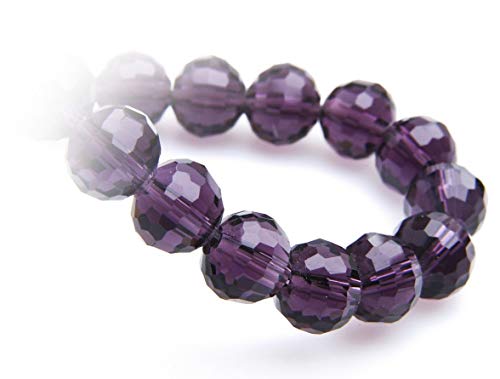 Creative-Beads Glasperle, Schliffperle, Perle 8mm 50 Perlen purple velvet, zum selber machen von Ohrringe, Armbänder, Kette, basteln, gestalten, dekorieren von Creative-Beads