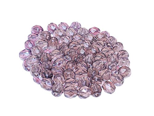 Creative-Beads Glasperle, Schliffperle feuerpoliert, rund, 4mm, 576 Stück amethyst AB von Creative-Beads