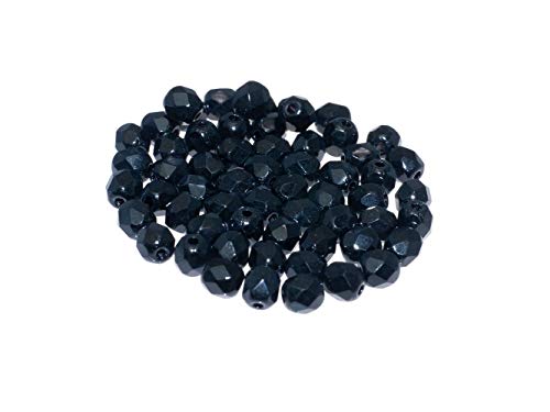 Creative-Beads Glasperle, Schliffperle feuerpoliert, rund, 4mm, 576 Stück schwarz von Creative-Beads