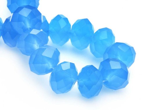 Creative-Beads Glasperlen, Radl 9x12mm ca.22St. caribic Blue,zum selber Machen von Ohrringe, Armbänder, Kette, basteln, gestalten, dekorieren von Creative-Beads