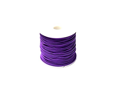 Creative-Beads Gummischnur, ca. 1,0mm dick, 90m Rolle, Violet zum fädeln von Perlen, basteln Armbänder und Schmuck selber Machen von Creative-Beads