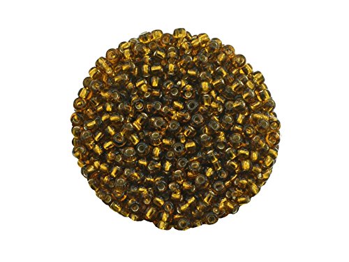 Creative-Beads Rocailles, Glasperlen, 2,6mm (9-0) mehr als 3000 Perlen Silbereinzug 50gr Beutel von Creative-Beads