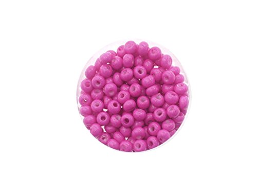 Creative-Beads Rocailles, Glasperlen, Indianerperlen, 4,5mm (5/0) 50gr (ca. 550-580 Perlen) Beutel opak, pink, von Creative-Beads
