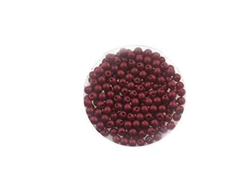 Glasperle, rund, 3mm, ca.200St, wachsfarben, rost, Schmuck selbstmachen, basteln dekorieren von Creative-Beads