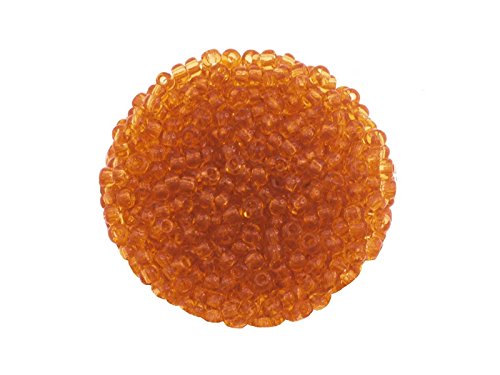 Rocailles 2.6mm transparent 17 gr. Dose orange von Creative-Beads