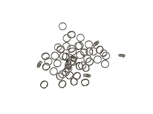 Spaltring, Schlüsselring, 5x1.2mm, antrazith, 100 Stück für Schmuck, DIY, basteln selbermachen von Creative-Beads