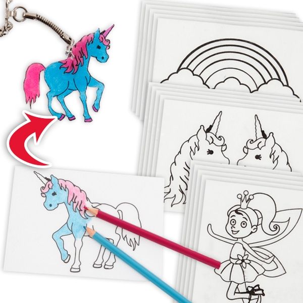 Schrumpffolie Einhorn, Großpack, 10x 4 Blatt von Creative Company