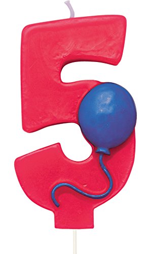 Creative Converting Geburtstagskuchenkerze in Form einer Zahl mit Ballon 5 rot Creative Converting Geburtstagskuchenkerze in Form einer Zahl mit Ballon 5 rot von Creative Converting