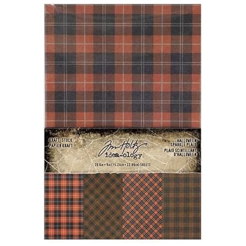 Creative Craft Propducts Kraft-Stock Halloween Sparkle Plaid Tim Holtz Idealogie von Creative Craft Propducts