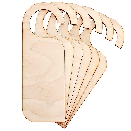 Creative Deco 10 x Türschild Holz | Türhänger Blanko in Größe von 20 cm x 6-8 cm | Holzschilder zum beschriften | Wendeschild | Perfekt als Deko Schild und für Decoupage, Bemalen & Brandmalerei von Creative Deco