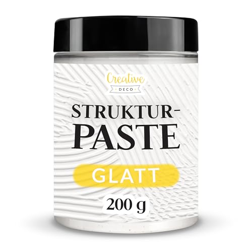 Creative Deco Strukturpaste Glatt 200 g | Weiße Spachtelmasse für Acrylmalerei | Modellierpaste für Kunstprojekte, Acrylfarbe, DIY, 3D-Effekte, Texturen | Einfach mit Palettenmesser aufzutragen Creative Deco Strukturpaste Glatt 200 g | Weiße Spachtelmasse für Acrylmalerei | Modellierpaste für Kunstprojekte, Acrylfarbe, DIY, 3D-Effekte, Texturen | Einfach mit Palettenmesser aufzutragen von Creative Deco