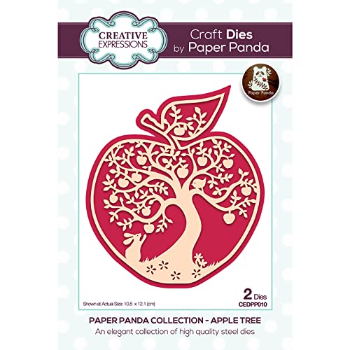 Creative Expressions CEDPP010 Paper Apple Tree-Craft Die Papier-Panda – Apfelbaum – Stanzform, metall, 10.5 x 12.1 cm von Creative Expressions