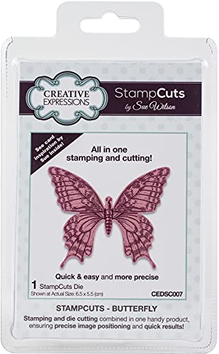 Creative Expressions Stanzformen Stampcuts Butterfly Metall-Schablone zum Stanzen - Für DIY-Papier-Designs, Karten, Bullet Journal, kompatibel mit den meisten Prägemaschinen von Sue Wilson