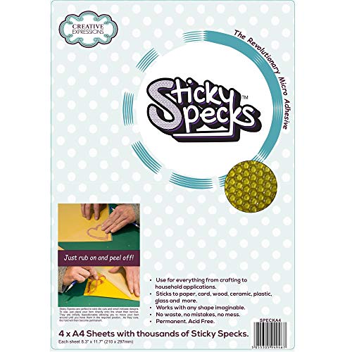 Creative Expressions Sticky Specks Micro-Klebefolien, A4, 4 Stück von Creative Expressions