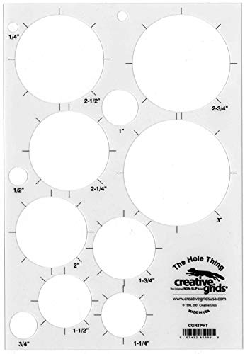 Creative Grids The Hole Thing Schablone Kunststoff Quilt Lineal - CGRTPHT von Creative Grids