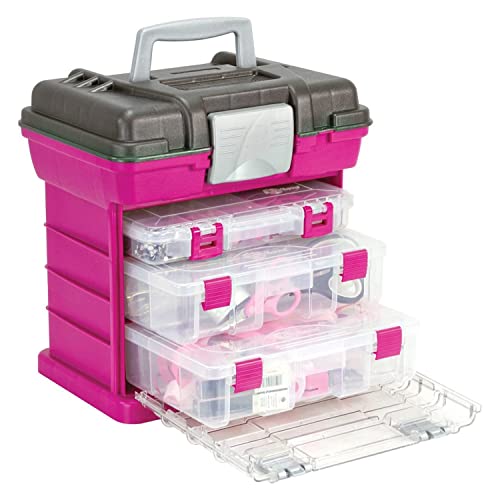 Creative Options 1363-85 Grab N' Go Rack System mit Zwei No.2-3630 Deep Pro-Latch Organizern und einem No.2-3650 Organizer, Magenta/Sparkle Grey, Medium von Creative Options