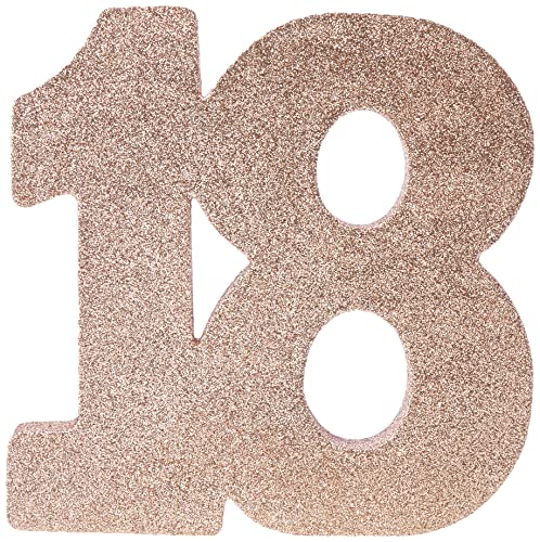 Anniversary House H121 Glitzernde Tischdekoration Mittelstück | Meilensteinalter Geburtstag Dekoration | Party Andenken, Rose Gold, 20 cm von Anniversary House