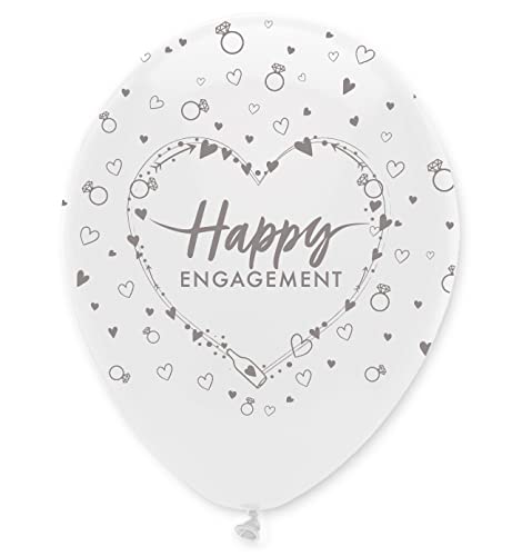 Happy Engagement Latex-Luftballons, Perlglanz, Rundum-Druck von Anniversary House