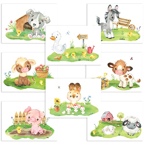 CreativeRobin Süßes Farmtier Poster-Set als Kinderzimmer Deko von CreativeRobin