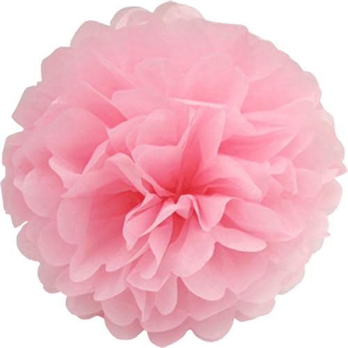 1 Papier Pompon 12cm ( hellrosa 150 ) // PomPoms Bommel Papier Kugel Seidenpapier Pompon Blumen von Creativery