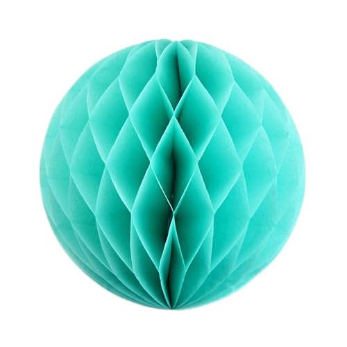 1 Wabenball 15cm ( aqua / hell türkis 314 ) // Wabenkugel Honeycomb Hänge Deko Ballon Laternen Aufhänger Waben Bälle Papier Pompons Dekoration Geburtstag Party Hochzeit von Creativery