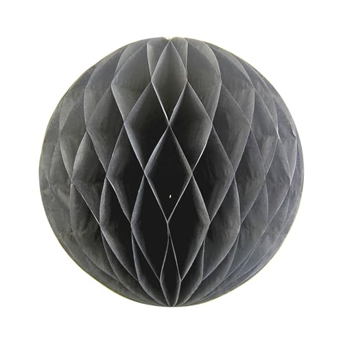 1 Wabenball 20cm ( schwarz 030 ) // Wabenkugel Honeycomb Hänge Deko Ballon Laternen Aufhänger Waben Bälle Papier Pompons Dekoration Geburtstag Party Hochzeit von Creativery