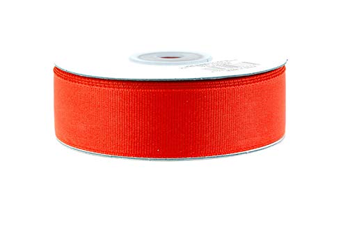 Creativery 25m Ripsband 25mm Schleifenband Deko Band Hochzeit Geschenkband Mattes Satinband Farbe rot 250 von Creativery