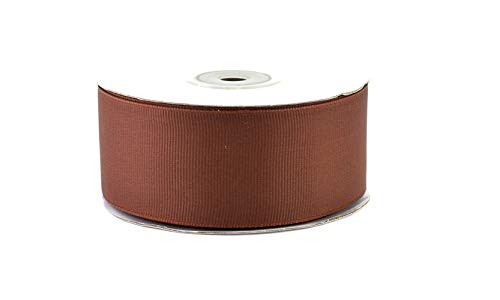 Creativery 25m Ripsband 38mm Schleifenband Deko Band Hochzeit Geschenkband Mattes Satinband Farbe braun 870 von Creativery