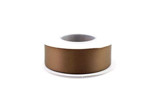 Creativery Satinband 25mm x 10m Doppelseitig Braun von Creativery