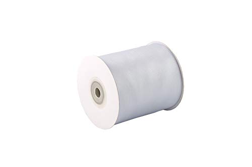 Satinband 75mm x 20m Rolle - FARBAUSWAHL in 3/6/12/25/38/50/75/100mm - farbecht & waschbar - Schleifenband für Hochzeit - Geschenkband zum Verpacken Dekorieren Basteln - Silber/Grau 012 von Creativery