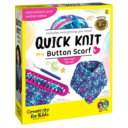 Creativity for Kids Quick Knit Button Scarf - Kids Knitting Kit for Beginners, Arts and Crafts for Ages 8-12+ von Creativity for Kids